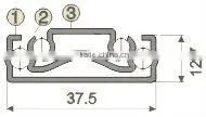 SGS Test Furniture Hardware 3 Folding Slide Full Extension Ball Bearing Slide