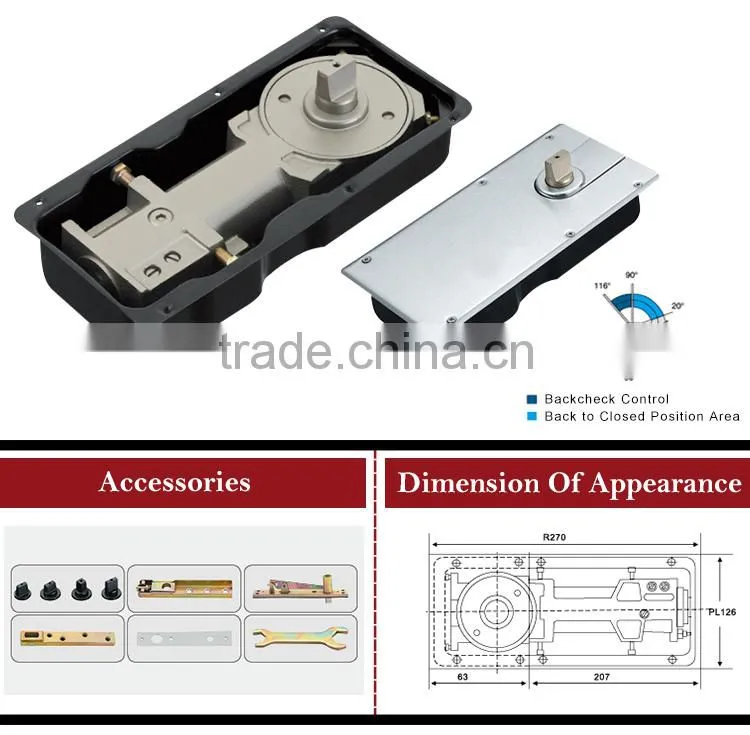 Iron Floor Spring Single Leaf For 80-90Kg Door Weight