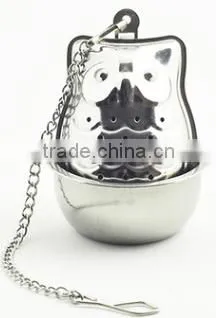Owl shape stainlee steel tea infuser / tea strainer