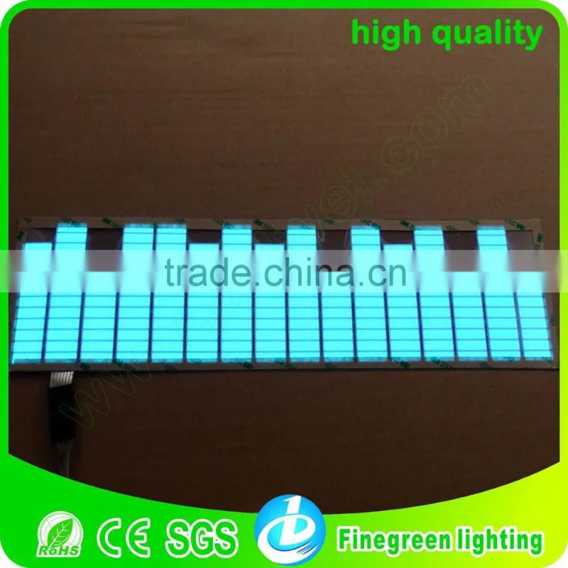 eletroluninescent car sticker, sound activated equalizer car sticker