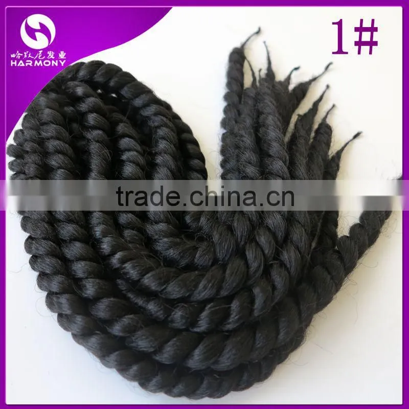 ( Black Color 1# ) STOCK 18inch 100grams Synthetic afro 2X twists havana mambo hair jumbo braiding hair extensions