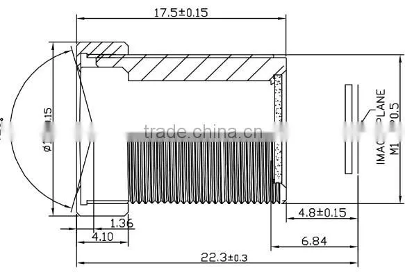 HD 1/2.5''Inch 150 degree optical lens for car/cctv/pinhole camera lens
