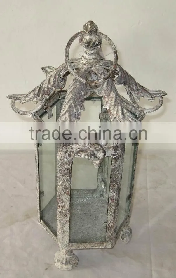 L18M1309MF- round metal candle lantern w/3 holders