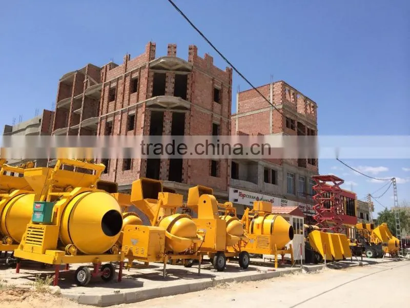 2016 Hot Sell Topmac Brand Concrete Mixer by Diesel Hydraulic Hoist Hopper
