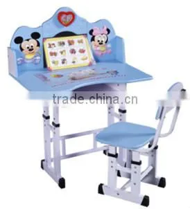wood school children desk and chair with low price