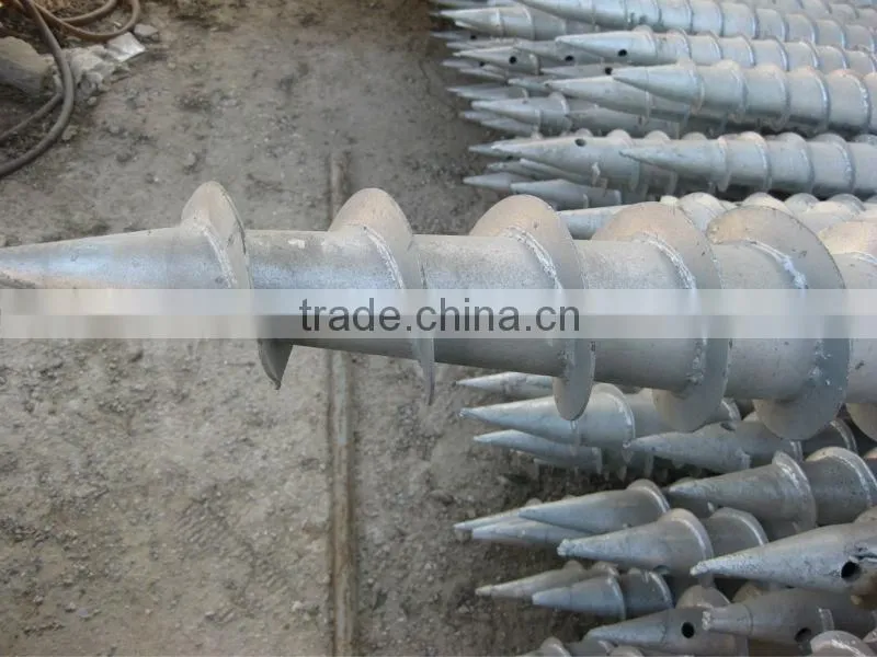 Solar ground screw pile, ground screw, pv bracket system for solar panel installation