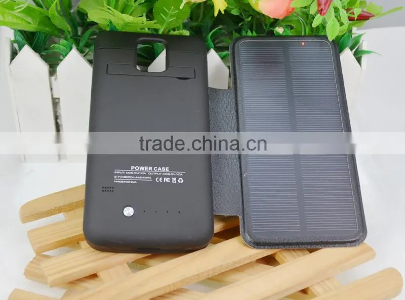 Hot selling solar battery case for Sam sung S5, promotion gift solar case charger, 2015 new arrival solar case, green energy