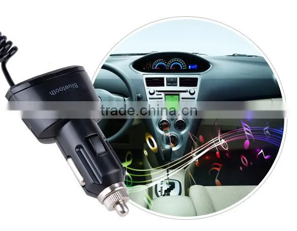 Bluetooth Audio Music Receiver Usb Car Chargers For Iphone 5C 5S Sam N9000 S4 S3 AUX SV005765