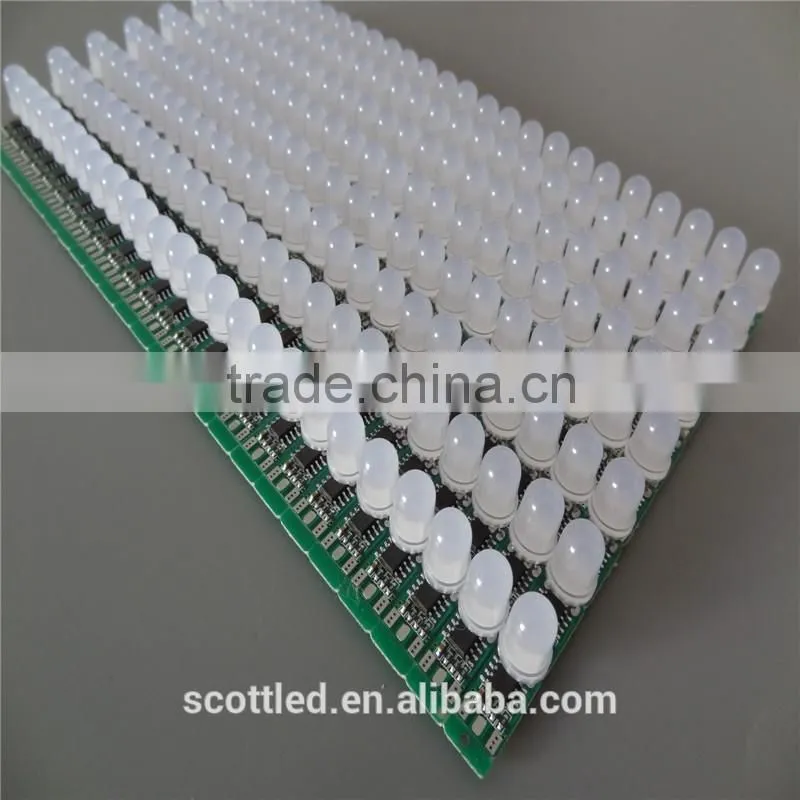 WS2811 DC12V Square type 12mm led pixel string light RGB color;50pcs a string