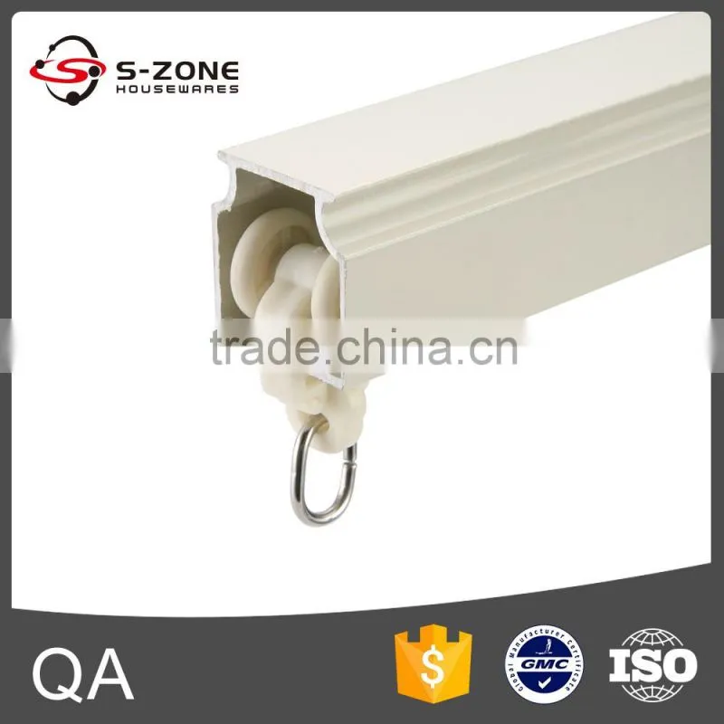 2016 home decor single double ivory white straight curtain track