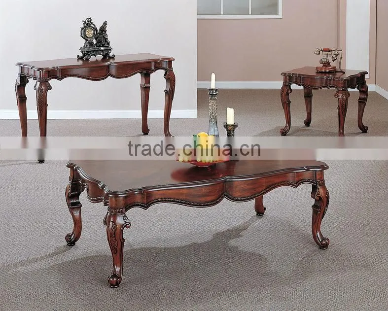 CF30046 High grade Carved Curved Italy Coffee Table and End Sofa Table & Italy Wood Furniture & Akzonobel Paint Furniture