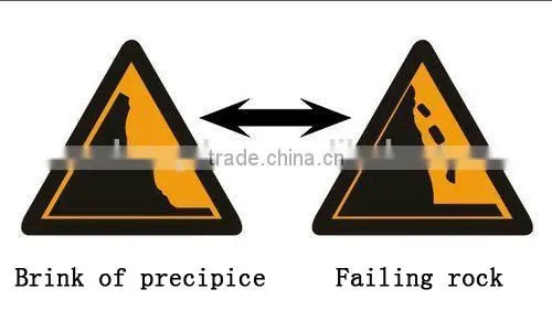 Caution failing rock traffic aluminum sign WITH engineer Reflective film