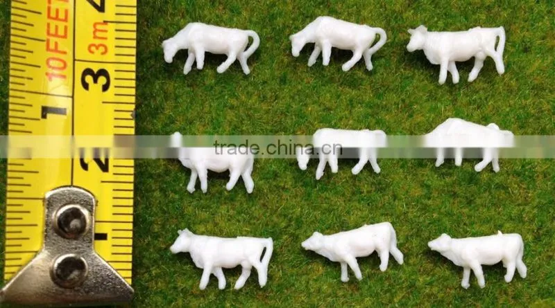 Building model cow, scale animals for HO scale, plastic building resin farm cow for 1/87