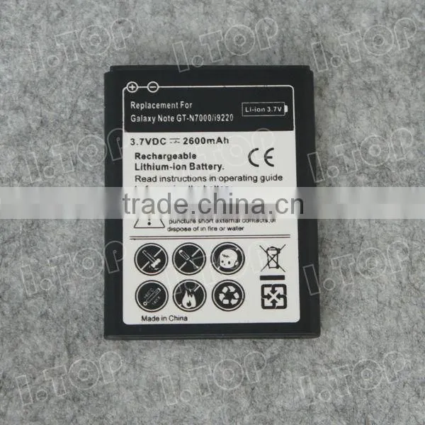Backup battery for Samsung Galaxy Note1 N7000 I9220 ,3.7V 2600mAh,18 months warranty