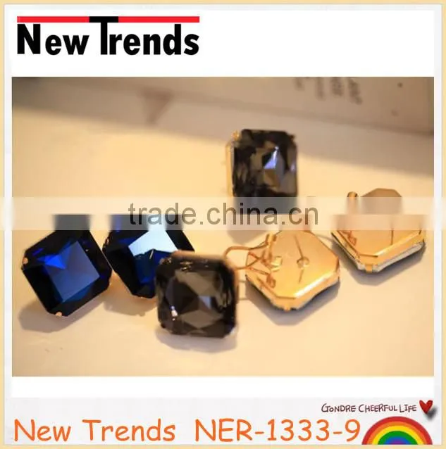 Fashion imitation jewelry crystal fashion square earring