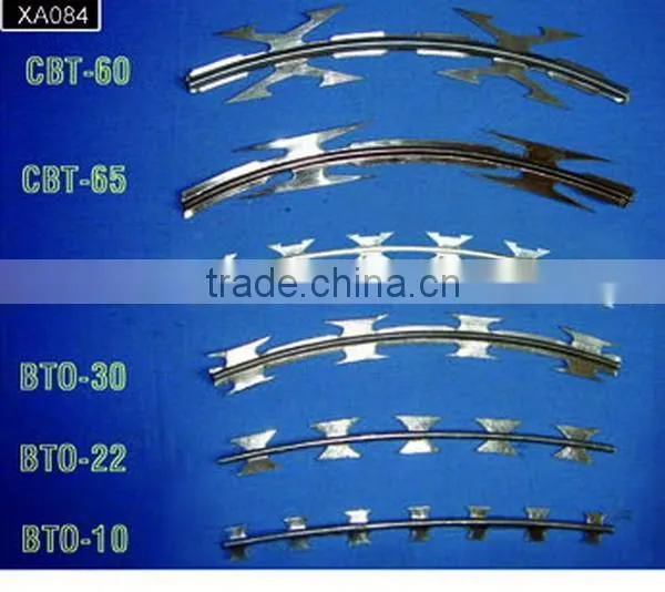 Low price Cross razor concertina razor barbed wire