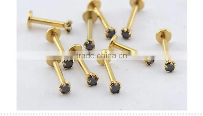 hot sale!Natural colorful labret fake industrial piercing jewelry
