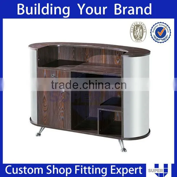 shopping mall shop in shop retail cashier counter timber display counter