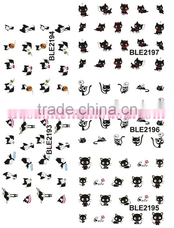 OEM factory price brand custom water transfer art nail sticker