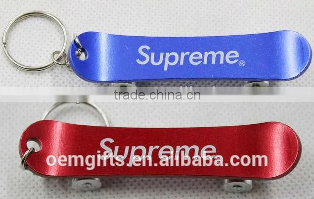 Hot Metal skateboard key chain, Promotional metal skateboard keychain
