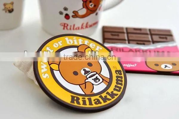 2013 the best-selling multicolor bear silicone cup mat