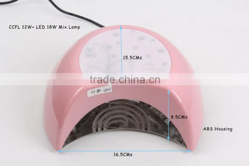Professional Salon Equipment Pink ABS Housing Mirror Reflector CCFL Nail LED UV Lamp