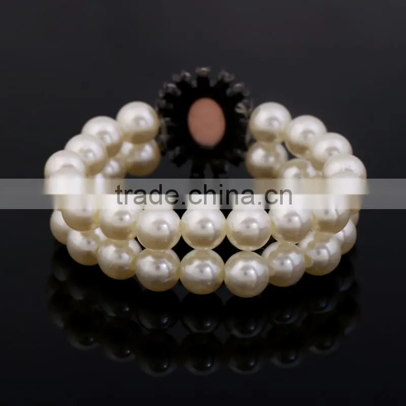 Free sample latest design luxury pearl bracelet for wedding