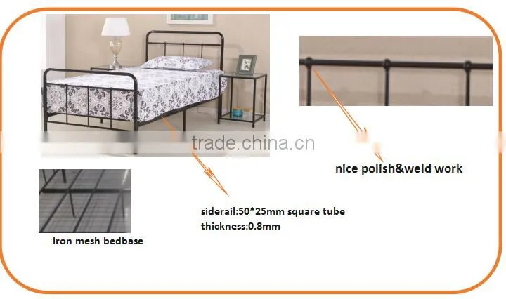 BaZhou Furniture Manufacturers wholesale metal single bed