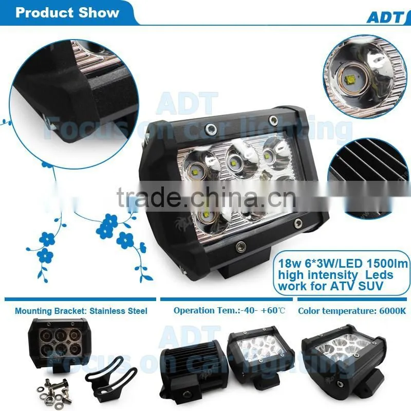4" 18W 1260LM CR-EE Led Work Light Bar Off-road SUV Boat 4x4 Jeep Lamp 4WD