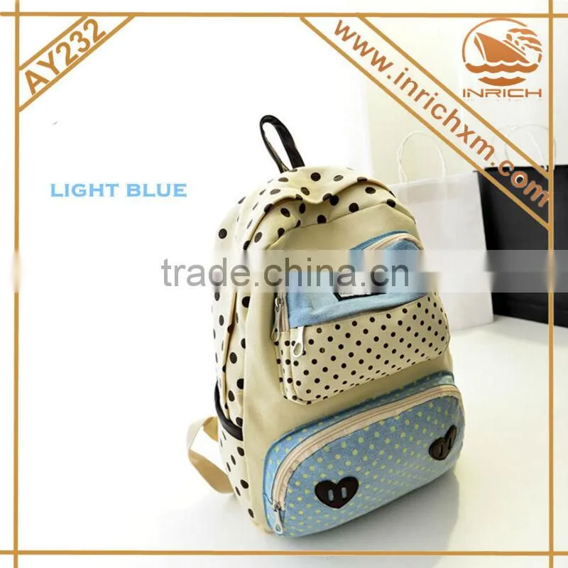 Xiamen Inrich Rucksack Bookbag Cute Canvas Backpack Wholesale