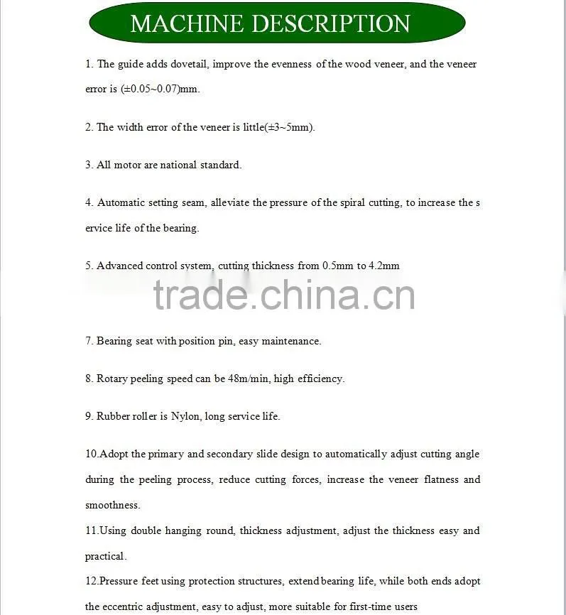 veneer peeling machine , wood veneer cutting machine
