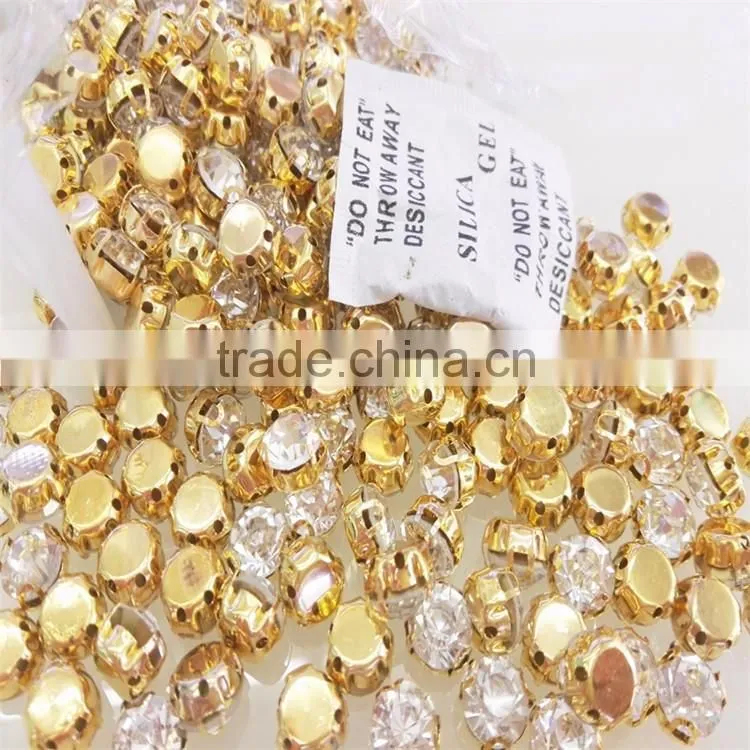 Rhinestone Cup Chain Rhinestone Crystal Cup Chain Round Trimming Bags For DIY Garment Accessories