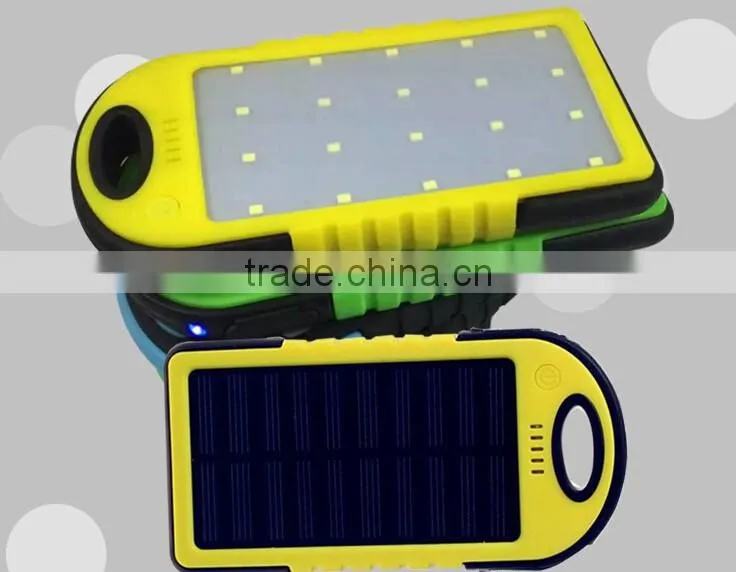 valued waterproof dirtproof 5000 mAh stockproof solar power bank