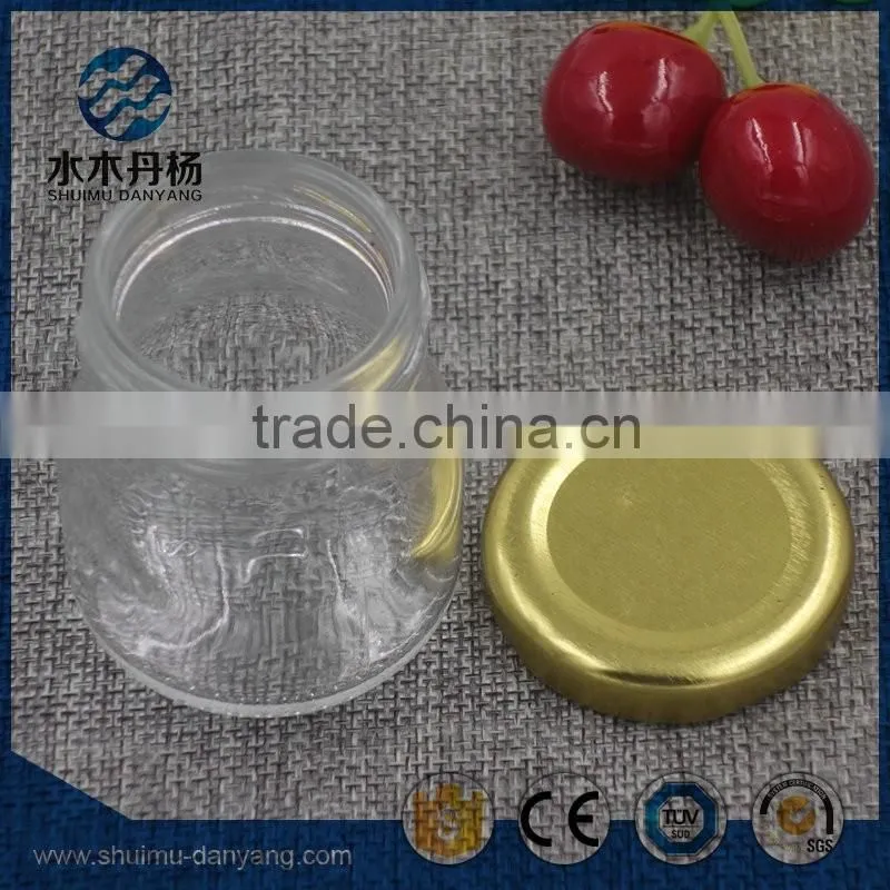 50ml clear food grade glass jar mini honey jar