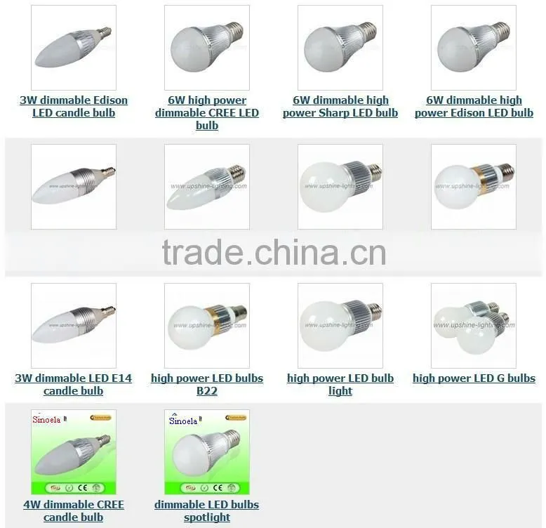 7w hot sell 520lm led bulb e27 dimmable led bulb 6000k electric snow globes