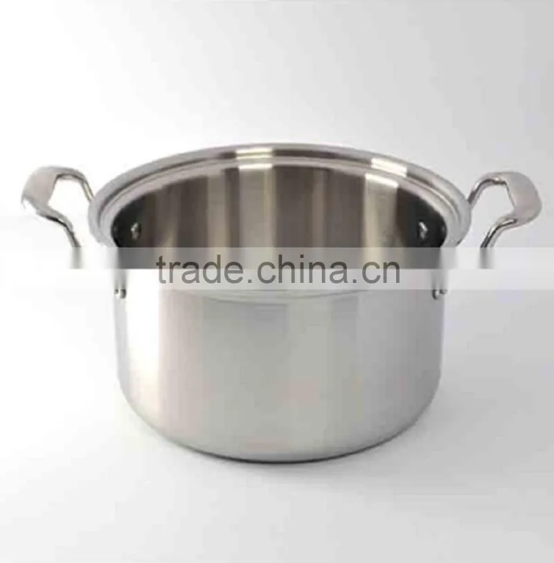 New Designs Stainless Steel stockpot with red handle high quality