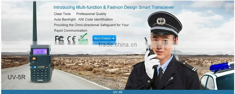 Baofeng VHF/UHF UV-5R Dual Band walkie talkie/two way radio / interphone