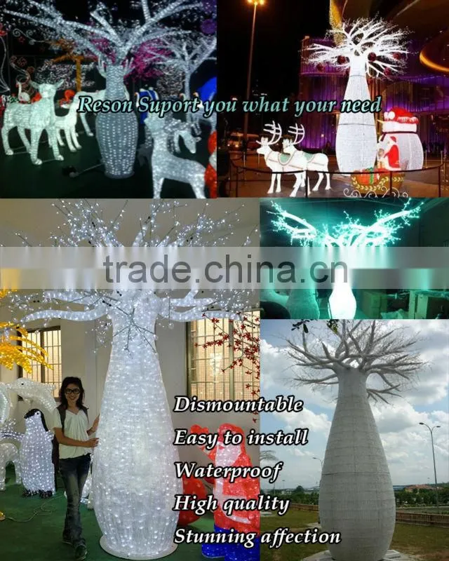 H:350cm LED crystal White wedding trees