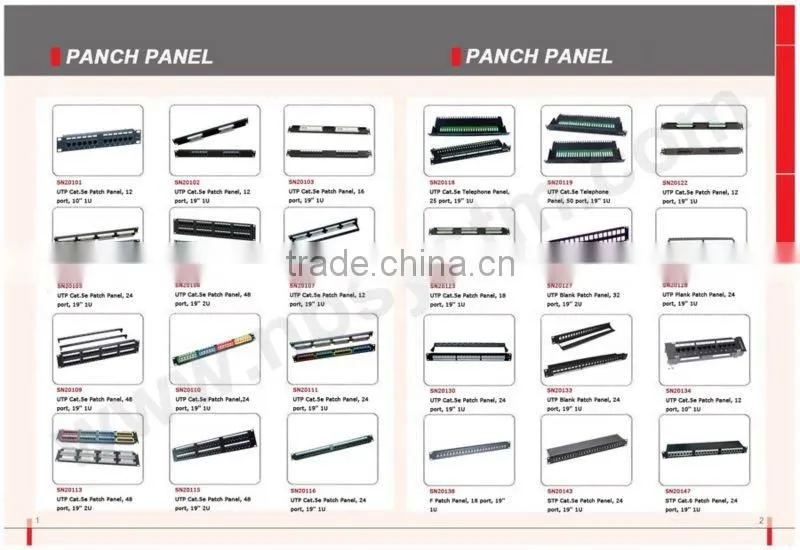 8 port STP Cat5e Patch Panel 1U, Krone IDC