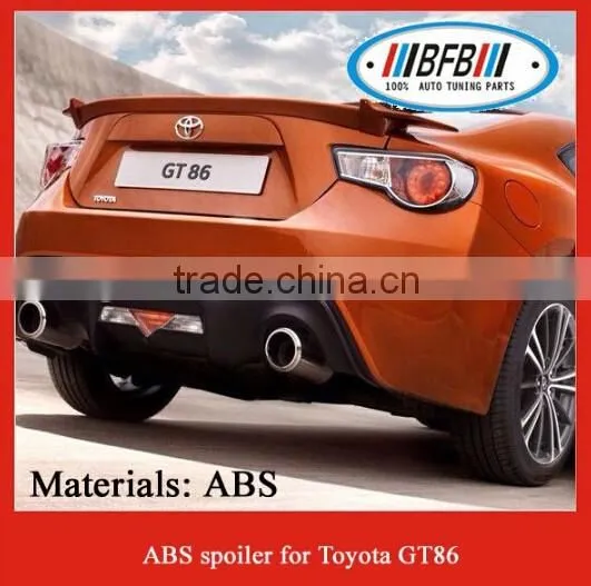 high quality selling 2012 2013 2014 body kit For Toyota gt86 rear trunk spoiler ABS