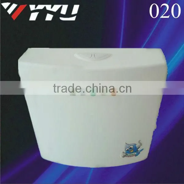 Wall mounted plastic dual flush water closet tank 020