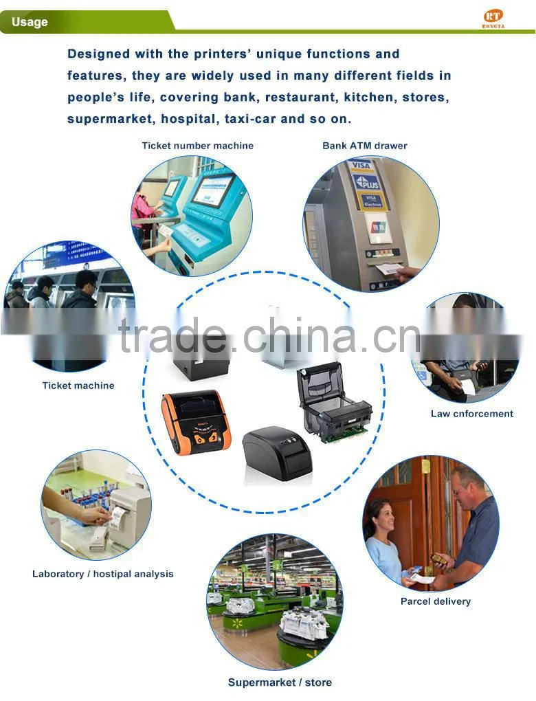 Thermal kiosk printer with auto cutter
