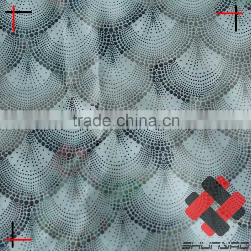 Ultralight polyester ripstop fabric with foil print