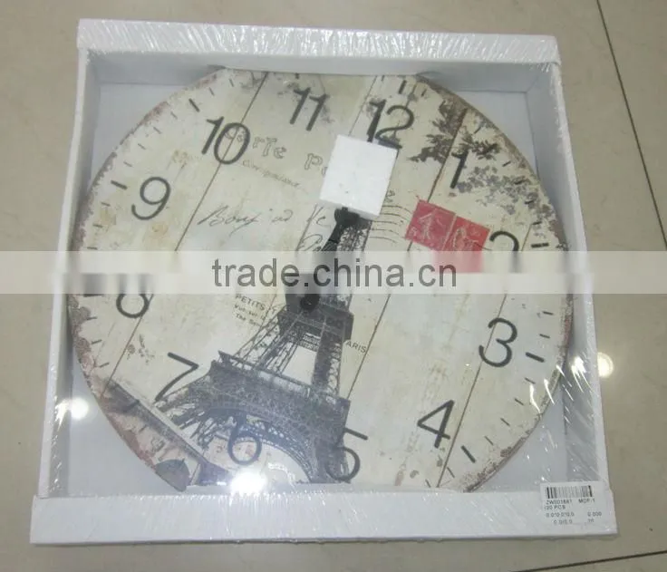 vintage wooden wall clock
