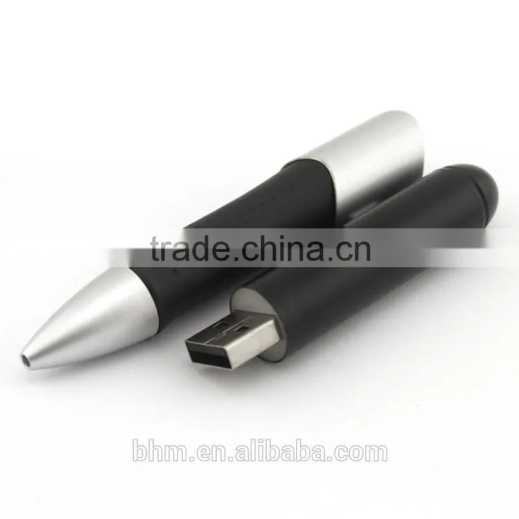 Real capacity custom pen usb flash memory drive, metal pen usb stick