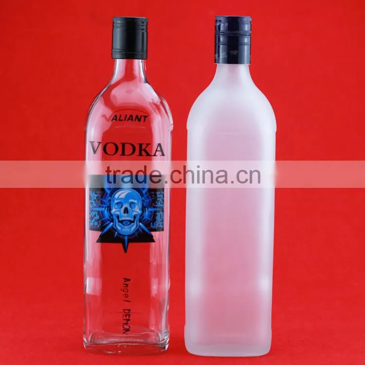 Custom design mongolian vodka bottle high quality spirit bottle wholesale glass bottles