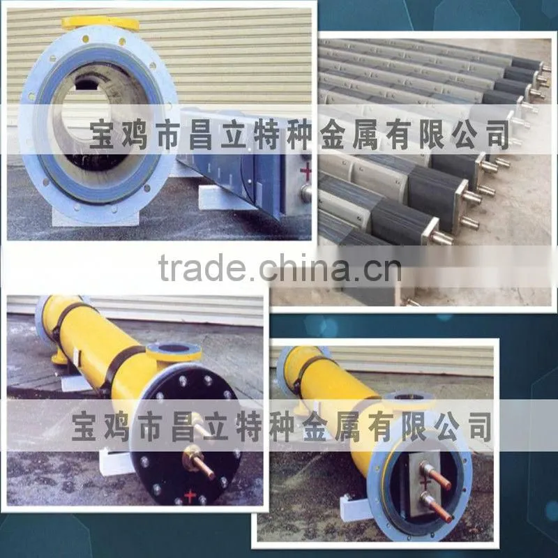 Titanium plate anode for swimming pool