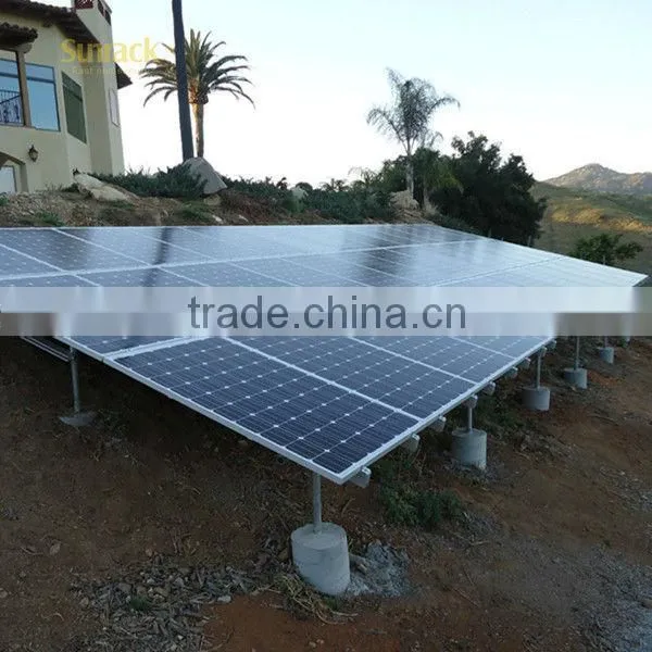 Al6005 thin film solar module mounting clamps pv panel mount bracket