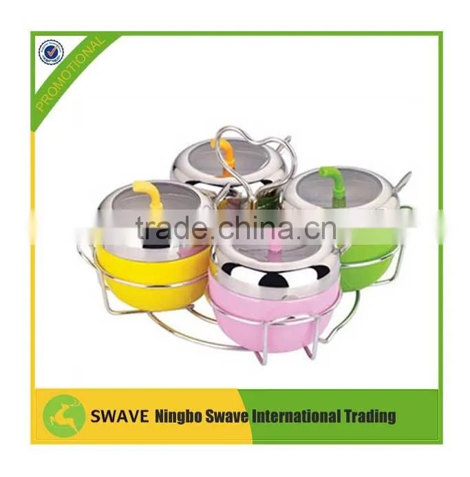 2016 apple shape colorful stainless steel Seasoning pot P77150