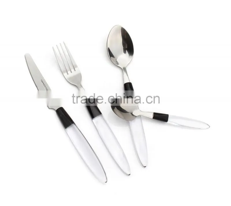 factory set fork spoon and knife, 24 pcs stainless steel cutlery, cutlery set plastic